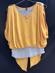 Stylish Mustard Layered Top