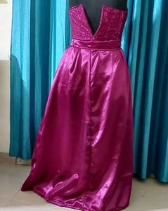 Designer Slit Cut Skirt Gown All Size