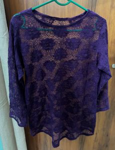Violet Net Top
