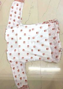 White Printed Kurta