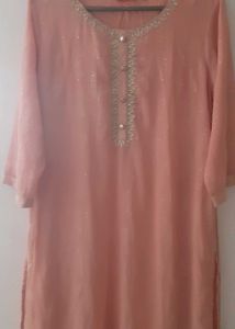 Peach/pink Shade Festive Kurta