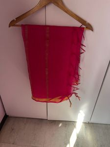 New Organza Pink Dupatta