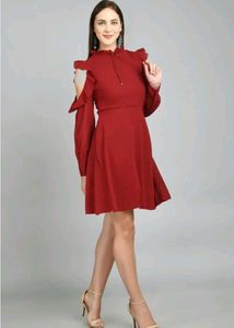 AAYU Mini Maroon Dress