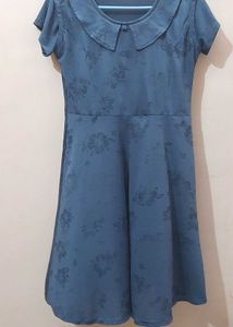Vintage-Style Blue Floral Dress