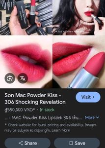 Mac Powderkiss Lipstick 306 Revealation