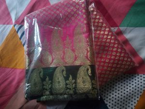 Pure Benarasi Saree(pink&amp; Green)