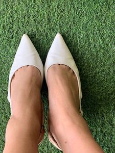Zara White Heels
