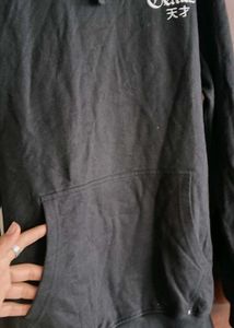 Black Premium Fleece Hoodie For Men ♻️