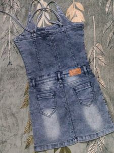 Denim Dress W  Basic Tank Top