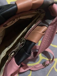 Donating Color Block Crossbody Bag Zip Damaged