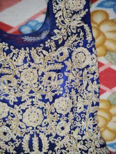 Weeding gown Net And Mirror Work