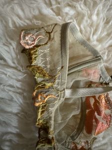 Embroidery Work Net Bra