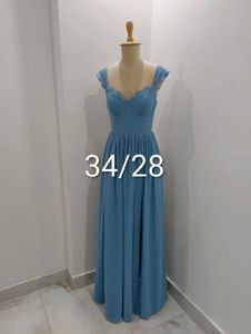 Elegant Blue Lace Maxi Dress