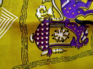 Vintage Grapic Dear And Carrige Silk Saree