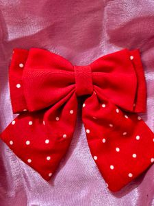 Polka Dot Hair Bow
