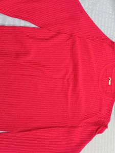 Red Knit Top