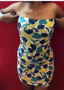 Floral Mini Detachable Strap Dress