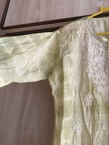 Elegant tie die Embroidered Kurta