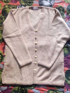 Vintage Button-Down Cardigan woolen style