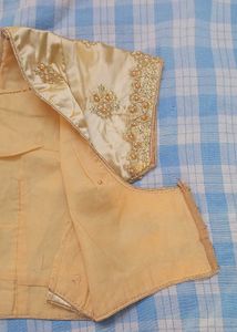 Red Embroidered Saree with 2 matching blouses