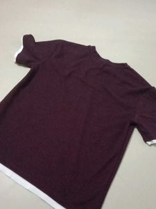 Burgundy Ringer Tee
