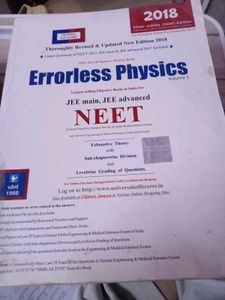 Errorless Physics Books For Neet Vol 1 And 2