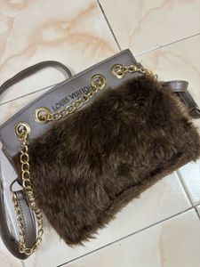 Stylish Furr Handbag/ Shoulder Bag/sling Bag