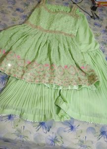 Sarara Set With Duppata &amp; Earring Mang Tika Combo