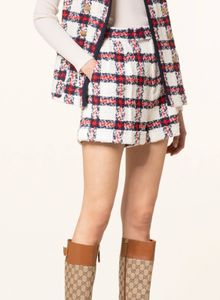 Gucci Tweed White Checkered Shorts Women