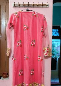Elegant Embroidered Shrug Kurti