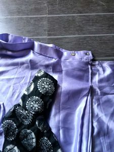 Lavender ready to wear Saree with Blouse