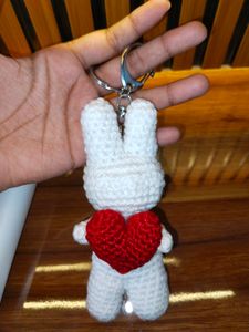 Bunny With Heart Keychain ❤️