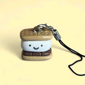 S'mores Clay Keychain