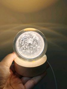 🆕 3D Galaxy Crystal Ball Night With Base