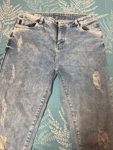 Ripped Acid Wash Jeans