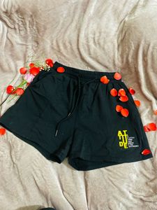 Black Crop Tank Top With Shorts