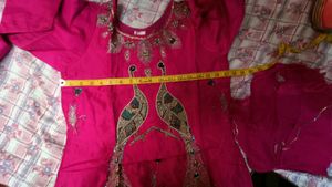 Silk Suit- Rani Pink Color