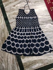 Navy Blue Sarara With Dupatta