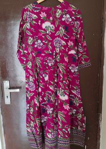 New Unused PureCotton Flared Anarkali Suit
