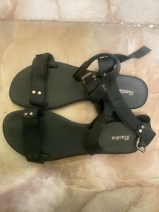 Black Ankle Strap Sandals