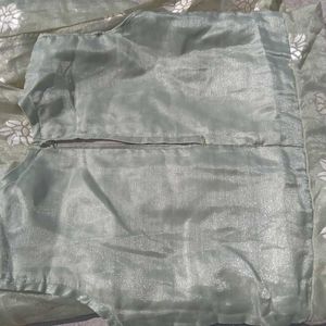 Organza Printed Tinsel  Frock