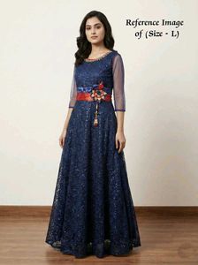 Elegant Navy Blue Gown