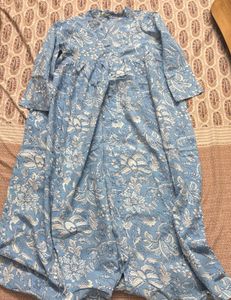 Janasya Printed A Line Kurti - Pure Cotton