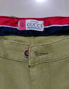 Olive Green Relaxed Fit Trouser Pants