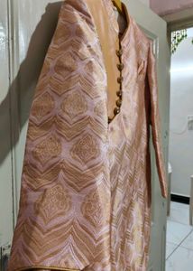 Peach One Side Indo Western
