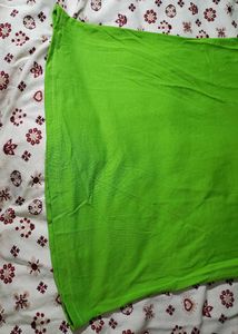 🌿 Bright Green Women’s Full-Sleeve Top – Trendy V