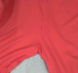 Cream And Peach Kurthi Set