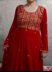 Elegant Red Ethnic Gown