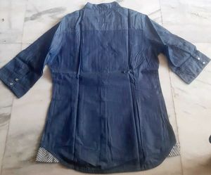BARE DENIM Front Open Casual Shirt