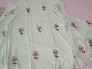Kashmir Work Pastel Color Saree : 2 options